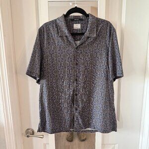 Ksubi Button Up Short Sleeve Shirt Size Large Color Grey